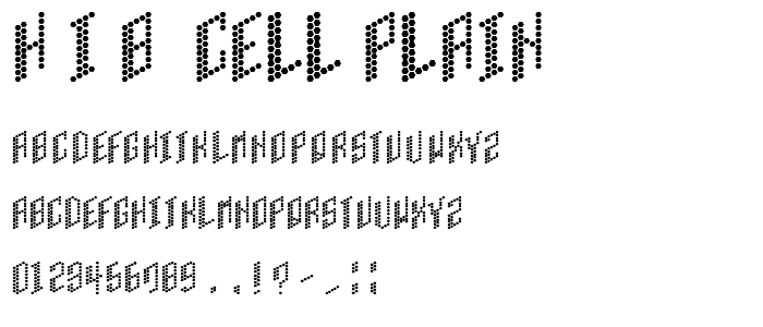 H.I.B. Cell Plain font